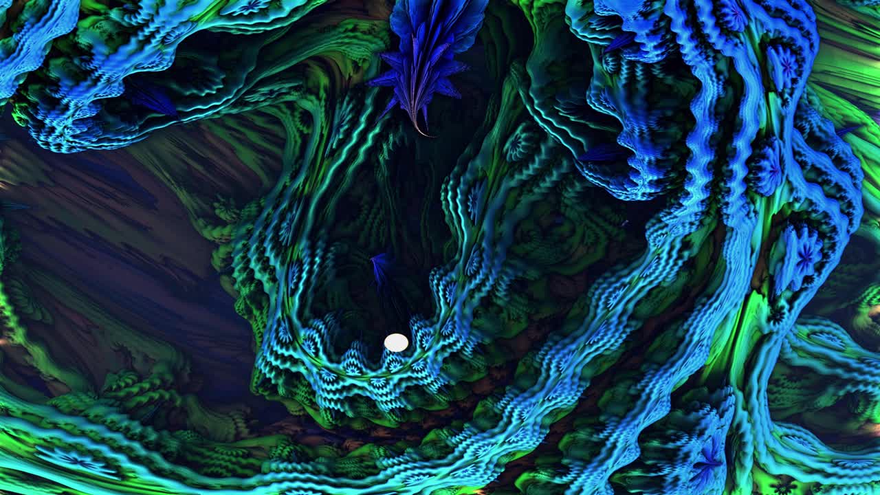 cámara de mundo fractal realista de renderizado 3d ascendente para una vista más amplia