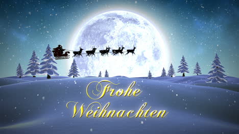 Frohe-weihnachten-message-with-flying-santa