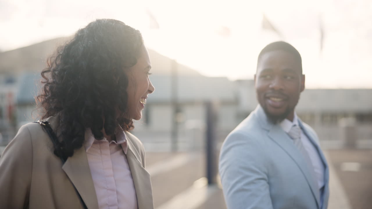 Business Colleagues Talking Outdoors