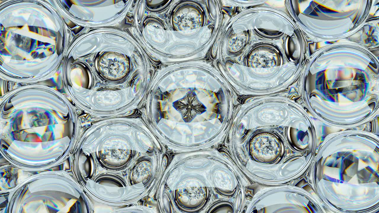 다이아몬드, 보석, 반이는 유리 구, 거품 패턴, 칼레도스코프 배경