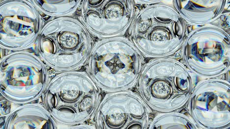 diamond gemstone shine glass sphere bubbles pattern kaleidoscope background