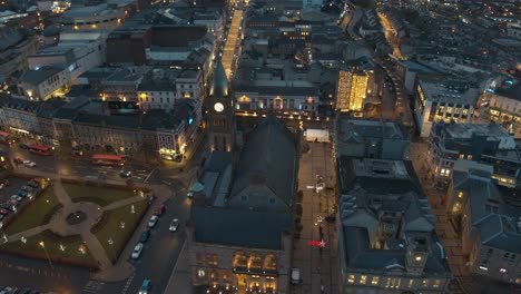 Londonderry---Derry---Stroke-City---Legenderry-night-time-aerial-footage-in-UHD