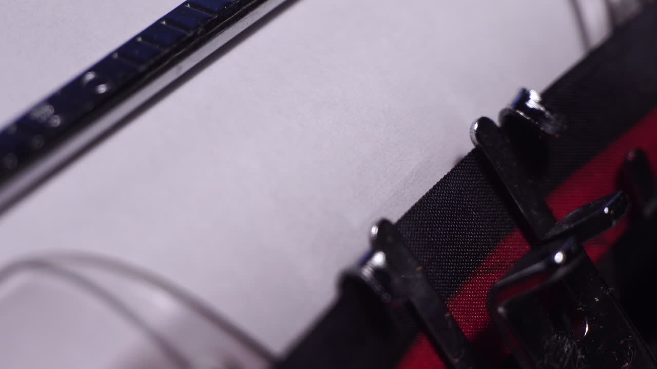 Year 1923, Typing on White Paper in Vintage Typewriter, Macro Close Up