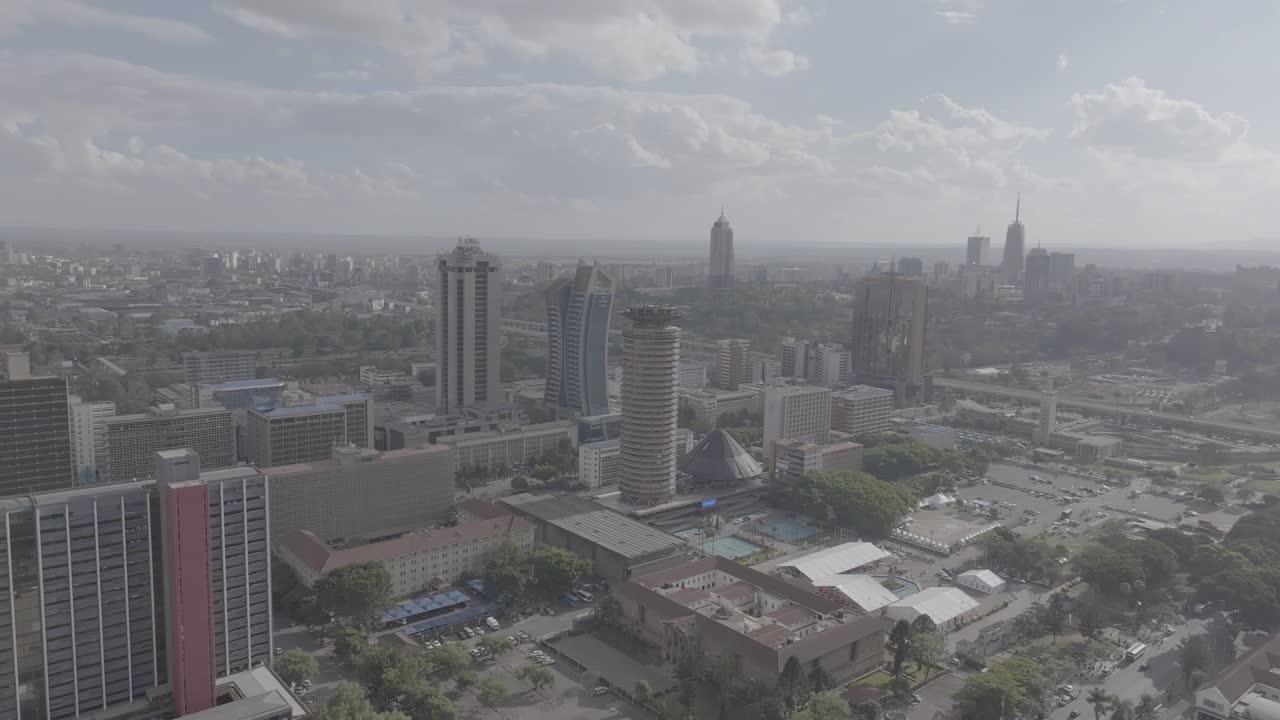Ripresa aerea con drone del centro di Nairobi