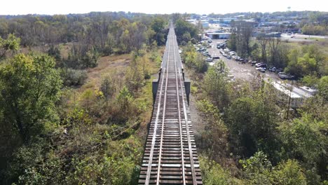 fpv drone footage of railroad tracks