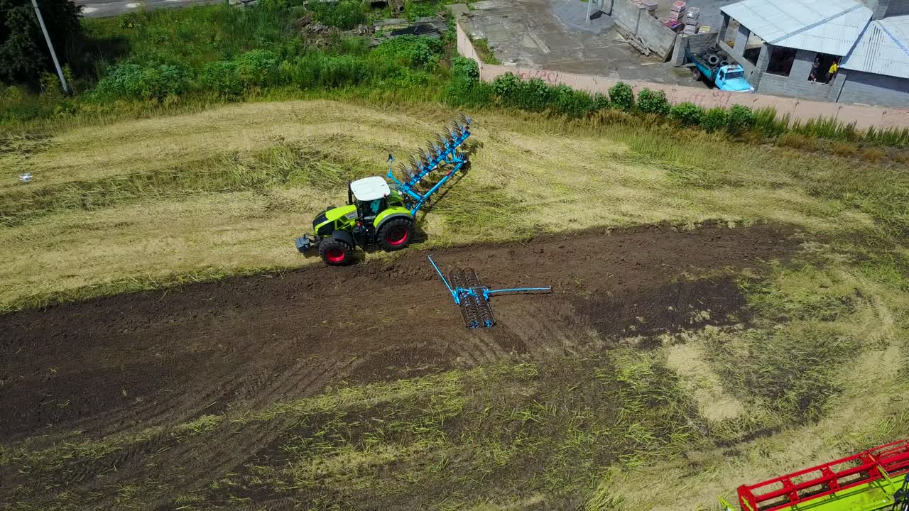 Agricultural Technique Cultivate The Land. Contemporary powerful agricultural technique allows farmers to effectively cultivate the land