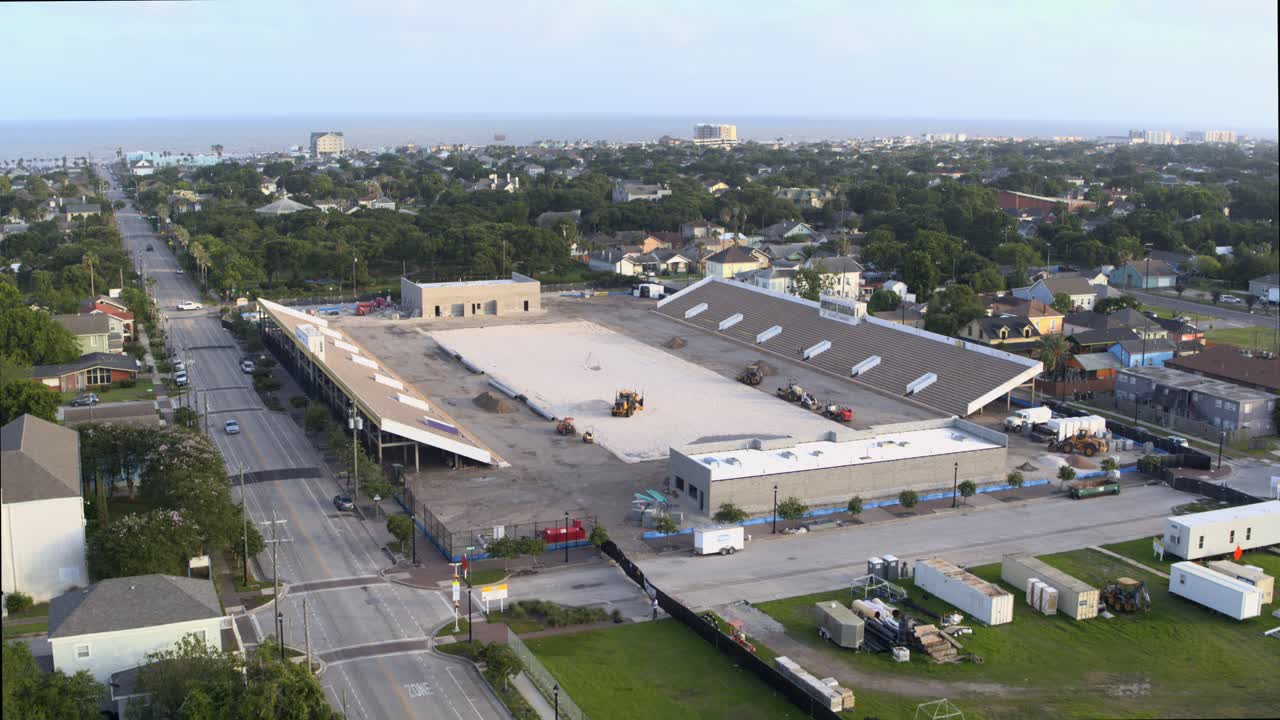 Aerial view of Galveston, Texas