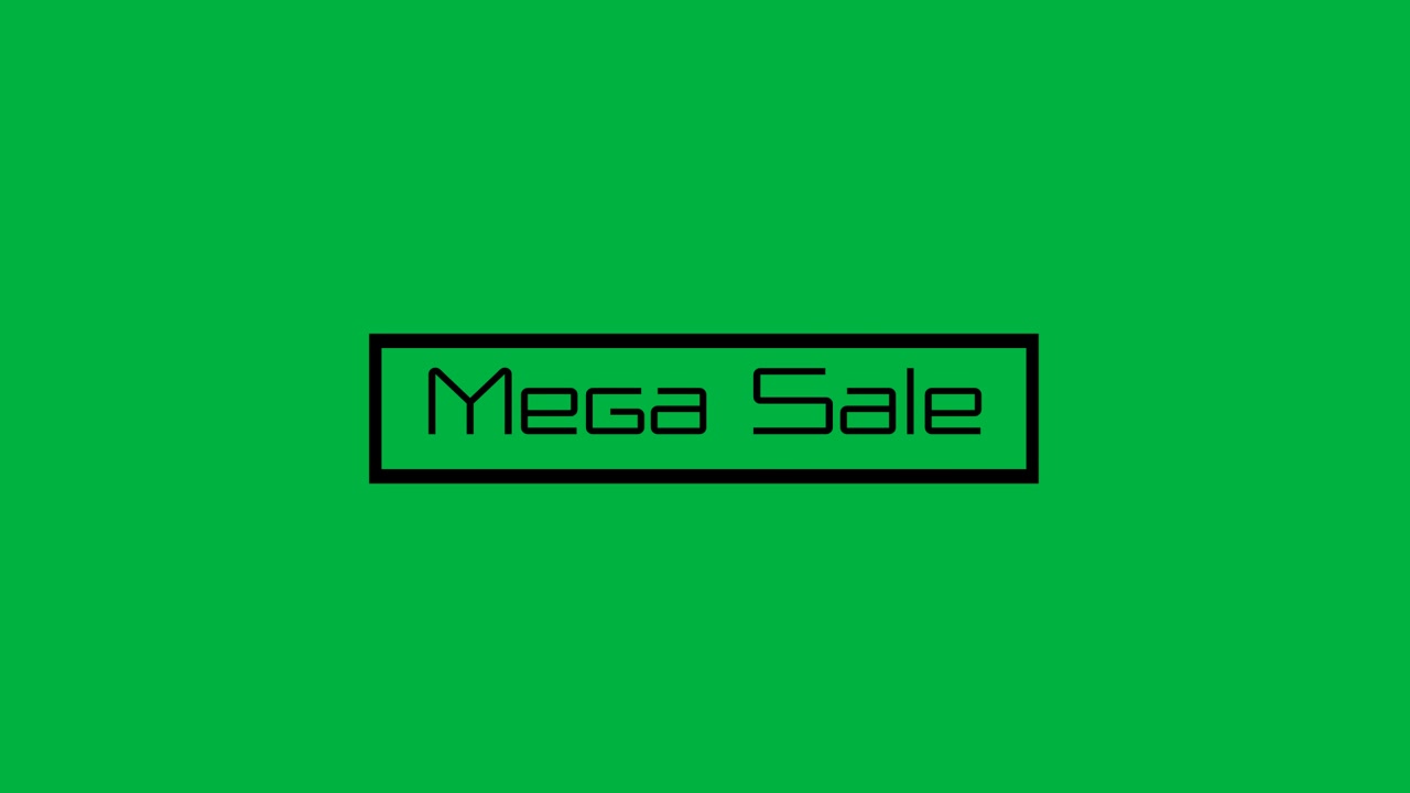 Animation of digital sale text on white background