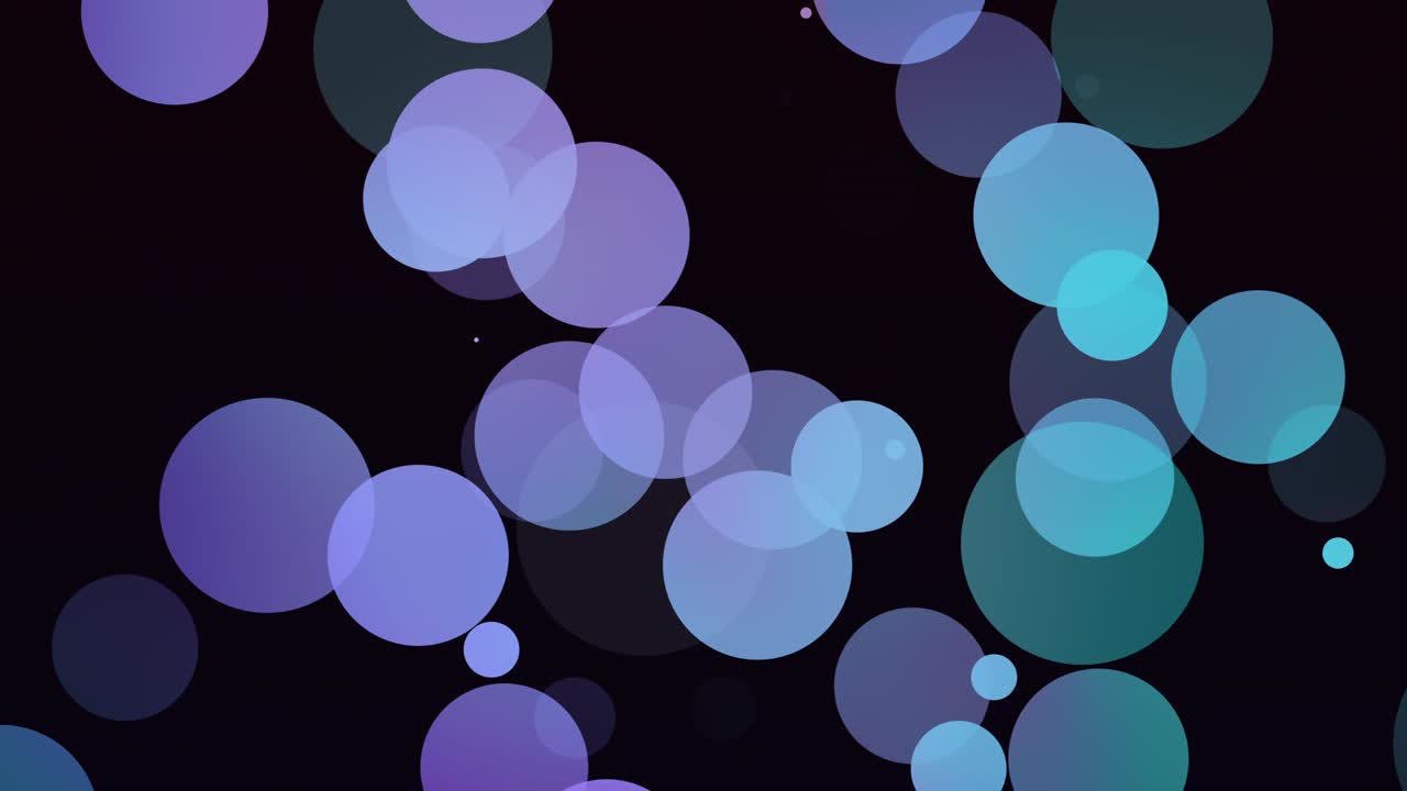 Colorful animated circles particles light background 4k