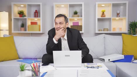 home office worker man getting depressed.