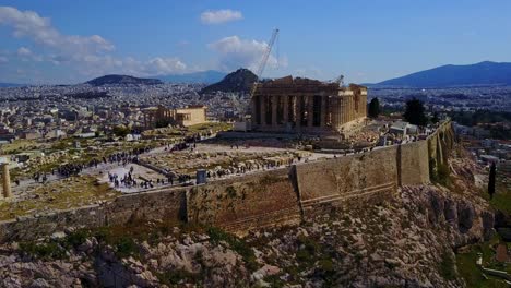 The-Ancient-Ruins-of-Acropolis-in-Athens,-Greece