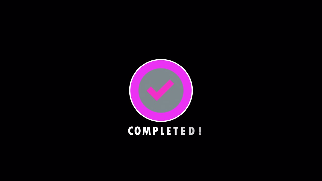 Digital Loading Animation with Progress Bar and Checkmark