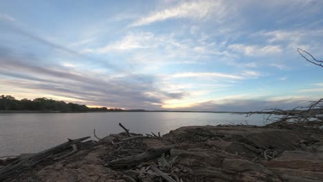 beautiful sunset over a peaceful lake