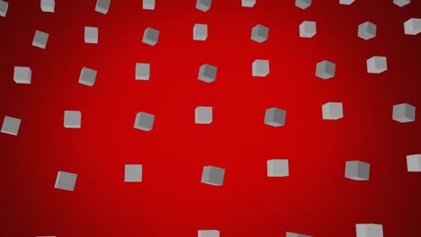 3d grey squares in red background