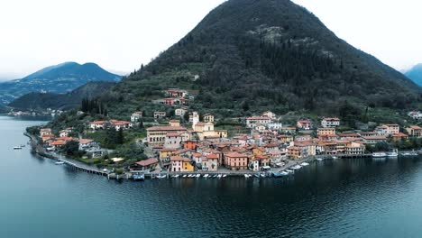 isla de monte isola en el lago iseo en italia