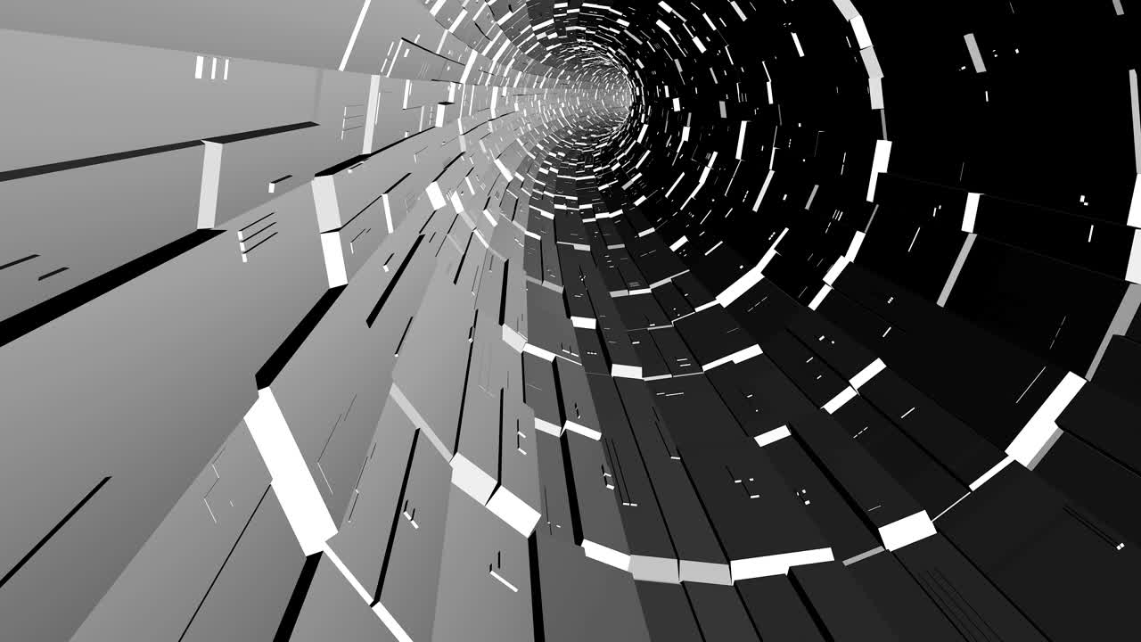 Silver futuristic tunnel seamless loop