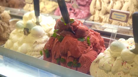 delicious display of italian gelato