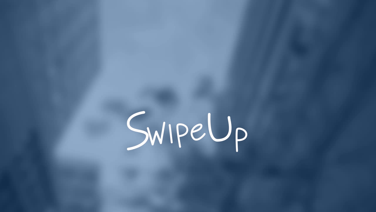 Animation of sign up text over blurred background