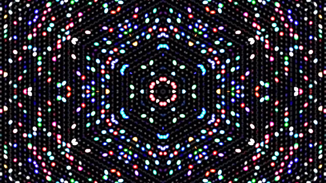 Beautiful abstract kaleidoscope that shines, a radiant light that regulates the subtle movements