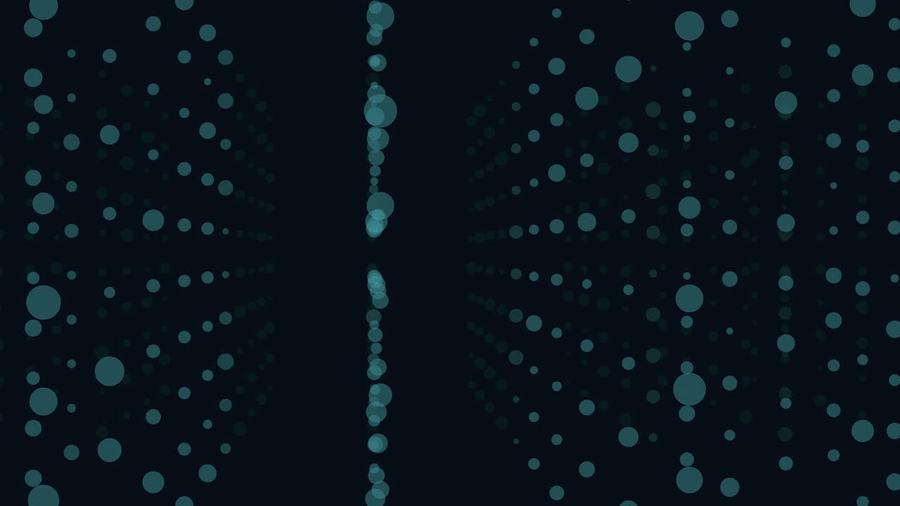 círculos dinámicos en fondo oscuro patrón intrigante de superposición, que varían en tamaño y color