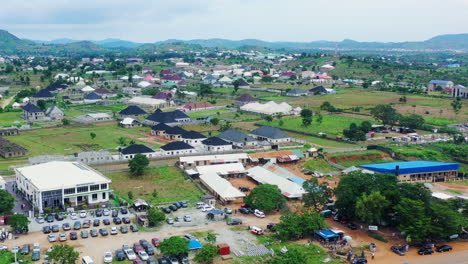 kuje town, nigeria near abuja - aerial panorama