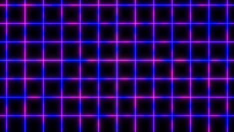 checkerboard grid of blue and purple lines on black background