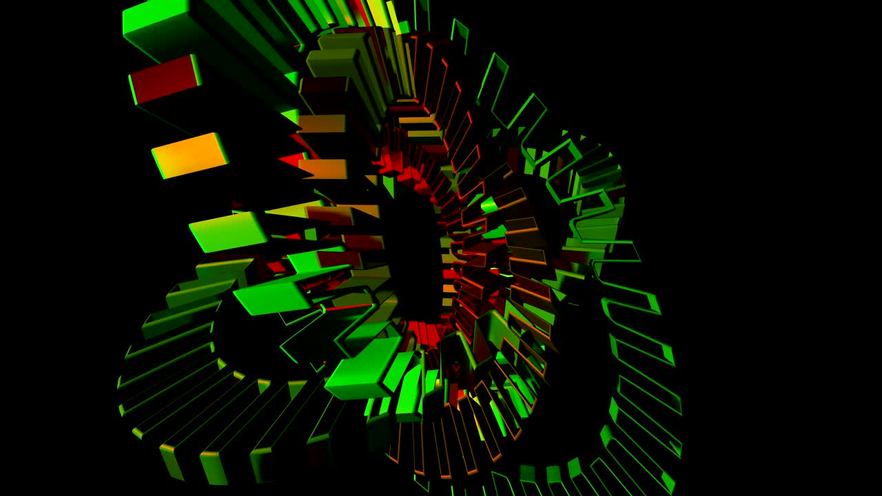 elementos 3d de movimiento de transformación geométrica abstracta