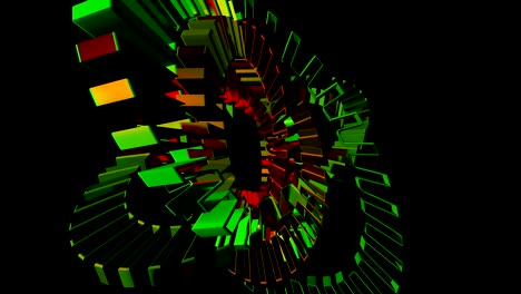 elementos 3d de movimiento de transformación geométrica abstracta