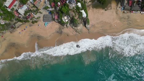 Stunning-Aerial-Views-of-Mazunte's-Coastline,-Oaxaca-Mexico