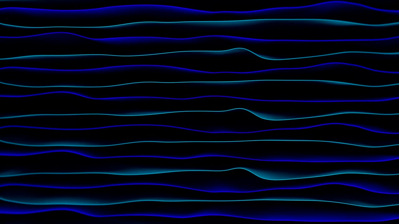 추상적인 기술 테마의 애니메이션으로 파동하는 파도가 있습니다.