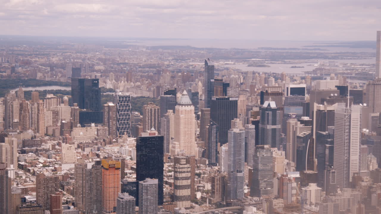 vista aérea del horizonte de la ciudad de nueva york
