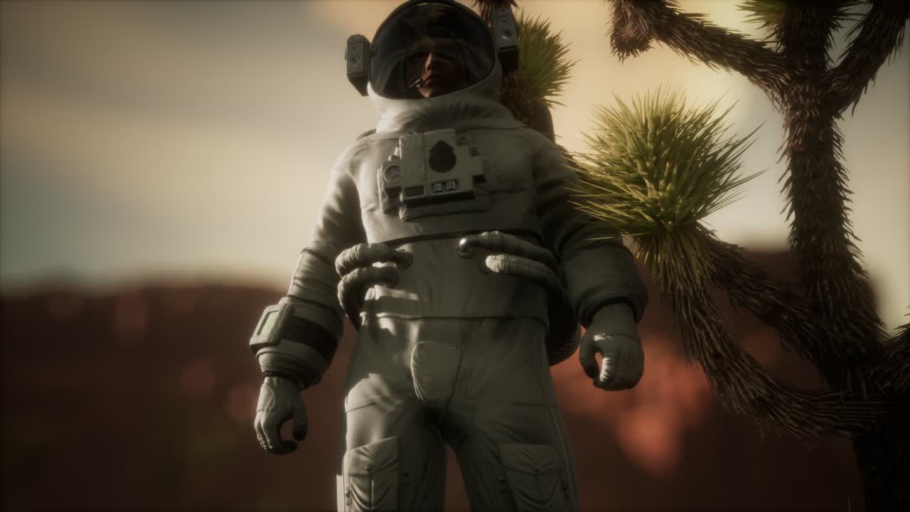 Astronaut i Nevadas høje ørken