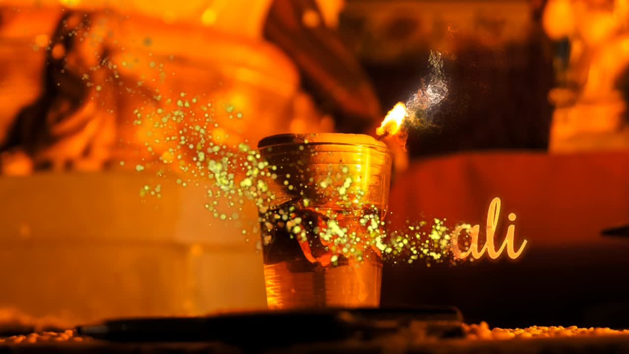 Happy dipawali Greeting, Oil Diya flame animation, motion graphics, advertising, concept design for Festival.