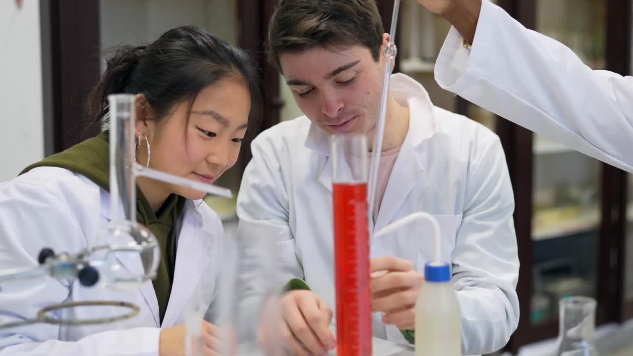 Scientists working in the lab
