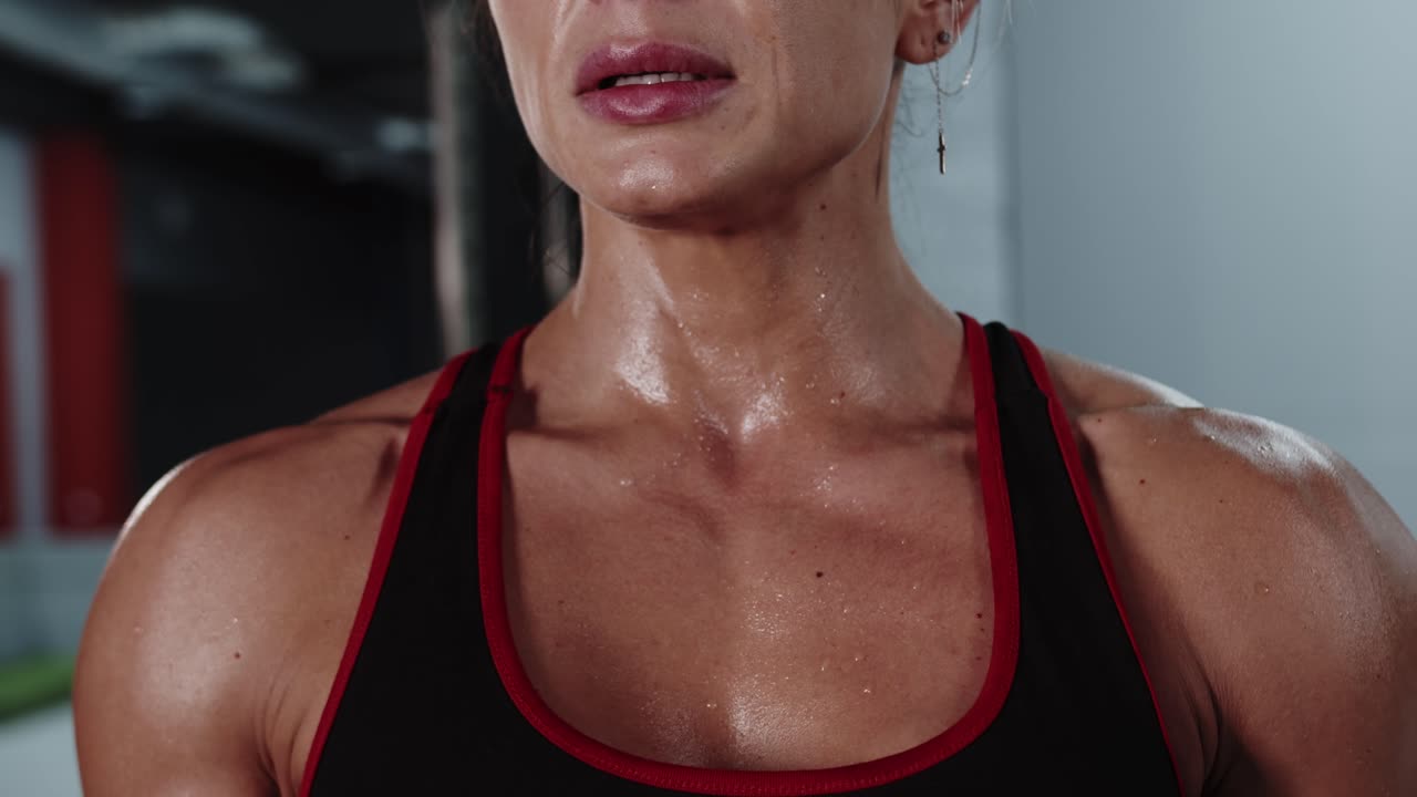 Woman's Body After Intense Workout