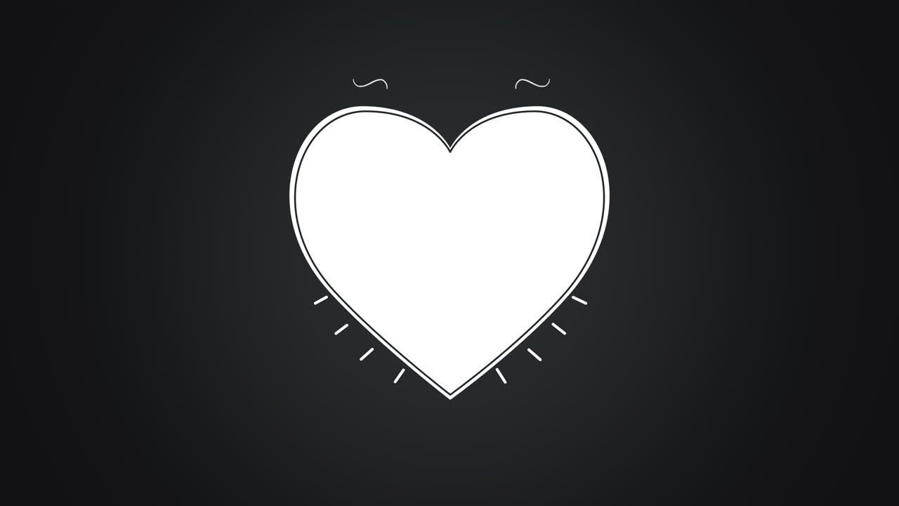 블랙 발렌타인 배경에 애니메이션 근접 촬영 로맨틱 화이트 큰 마음.