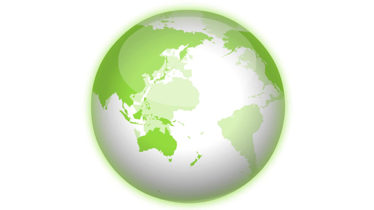 3d 화려한 행성 지구 회전 애니메이션: 지구가 회전하는 원활한 루프 비디오