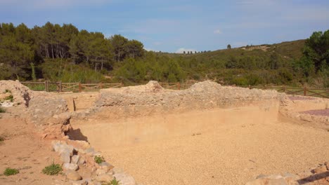 via augusta roman ruins, passing by castellon province in spain - wide