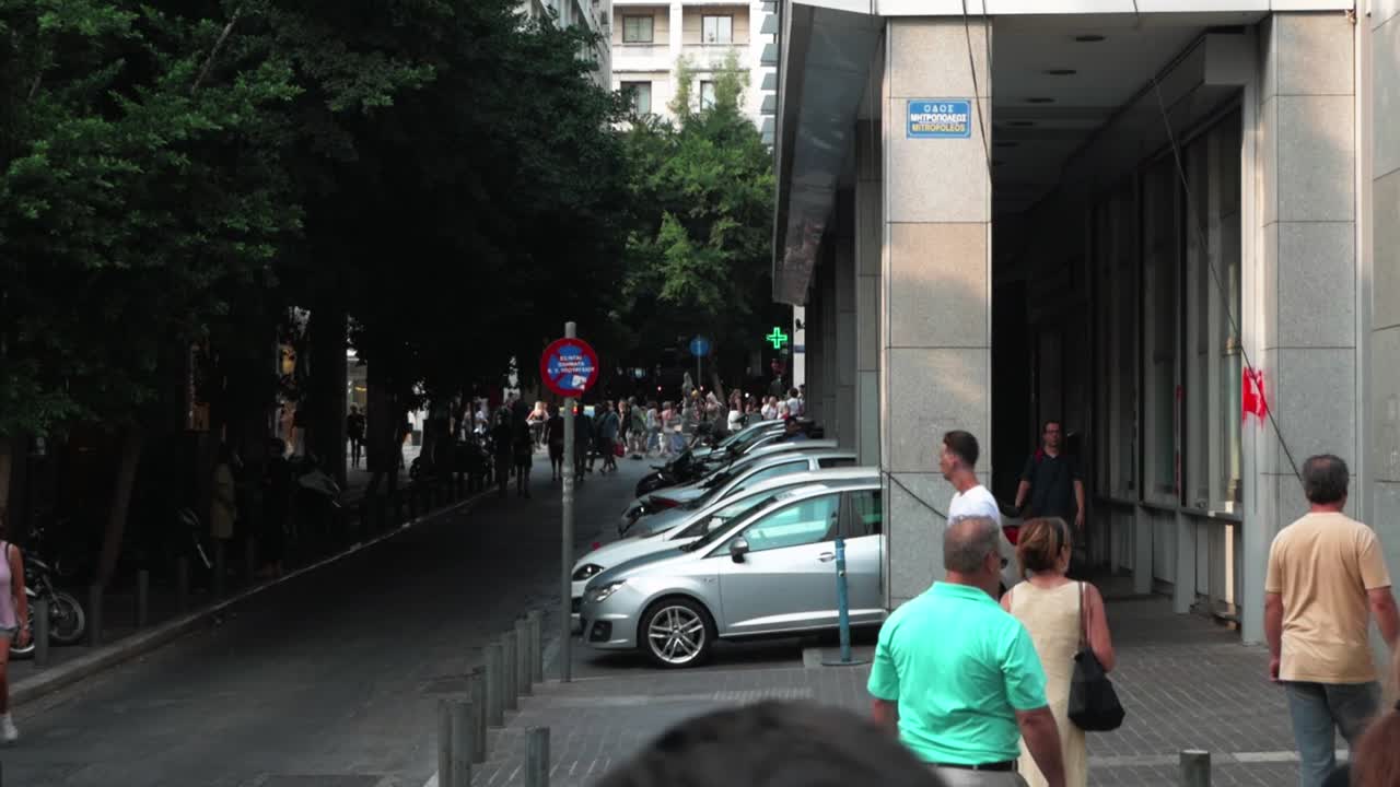 Busy Streets of Greece. Downtown Athens was alive with People, Art, Culture, Music, Business, and Graffiti