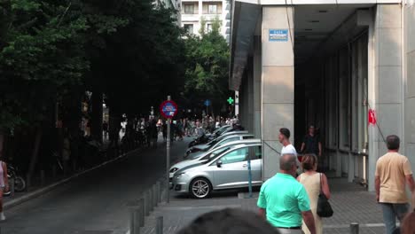 busy streets of greece. downtown athens was alive with people, art, culture, music, business, and graffiti