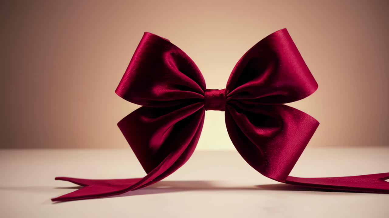 Elegant Red Velvet Bow and Fabric