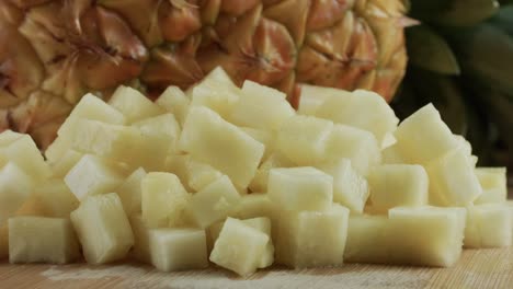 pineapple cutting table with dark background