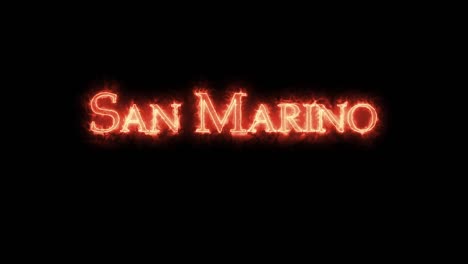 san marino escrito con firte. bucle