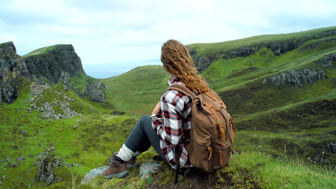 Woman Hiking in Scotland