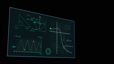 анимация математических уравнений на черном фоне