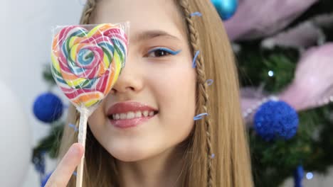 Girl with a lollipop
