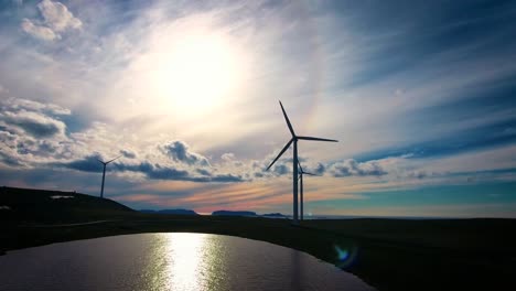 Molinos-De-Viento-Para-La-Producción-De-Energía-Eléctrica-Parque-De-Molinos-De-Viento-Havoygavelen-Noruega