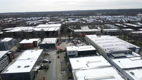 Luftaufnahme-Eines-Großen-Industriegebiets-Im-Winter