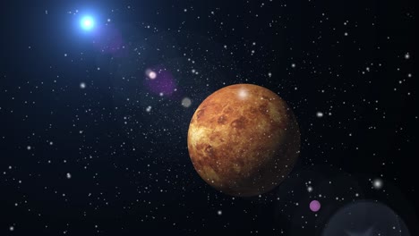 la superficie del planeta venus en el sistema solar del espacio, el universo