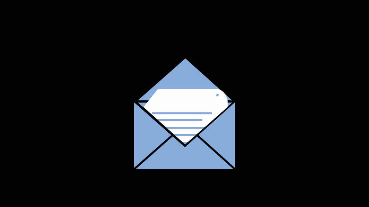 icono del sobre del mensaje 4k